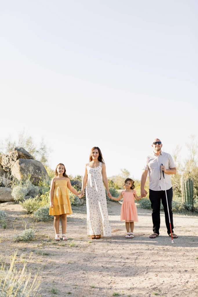 A photograph session with a fantastic photographer that was accommodating to blindness