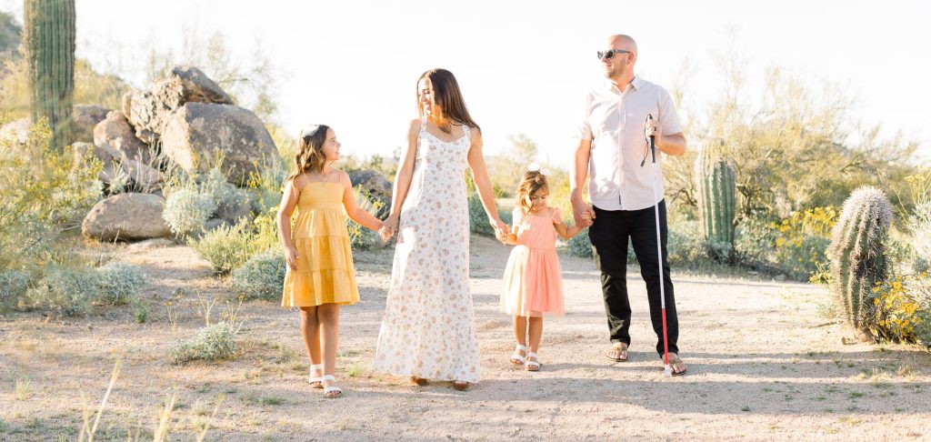 An Experience as a Blind Man taking family photos with a caring and awesome photographer.